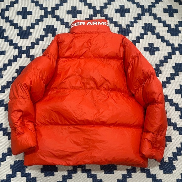 Under Armour Puffer Down Jacket Orange Mens Size XL New
MSRP $230 - Picture 3 of 5